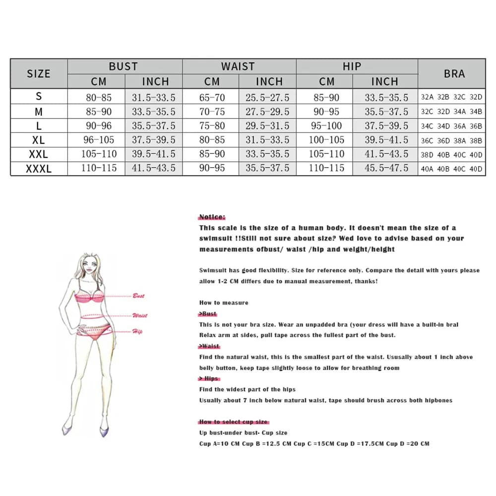 Women's Printed Push Up Bikini Set