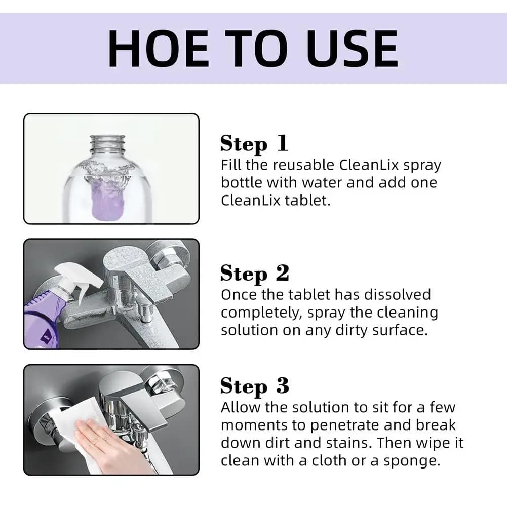 All-Purpose Cleaning Tablet System with Spray Bottle