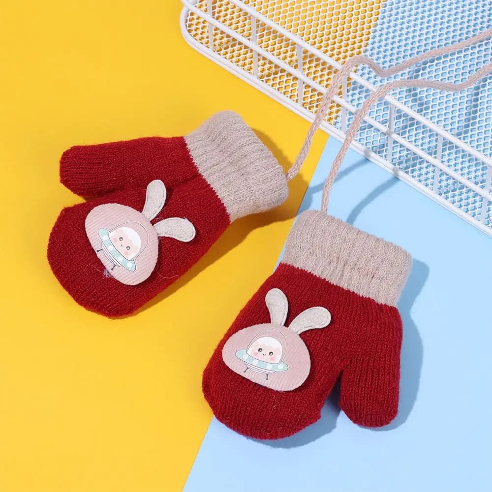 Toddler Winter Knitted Mittens