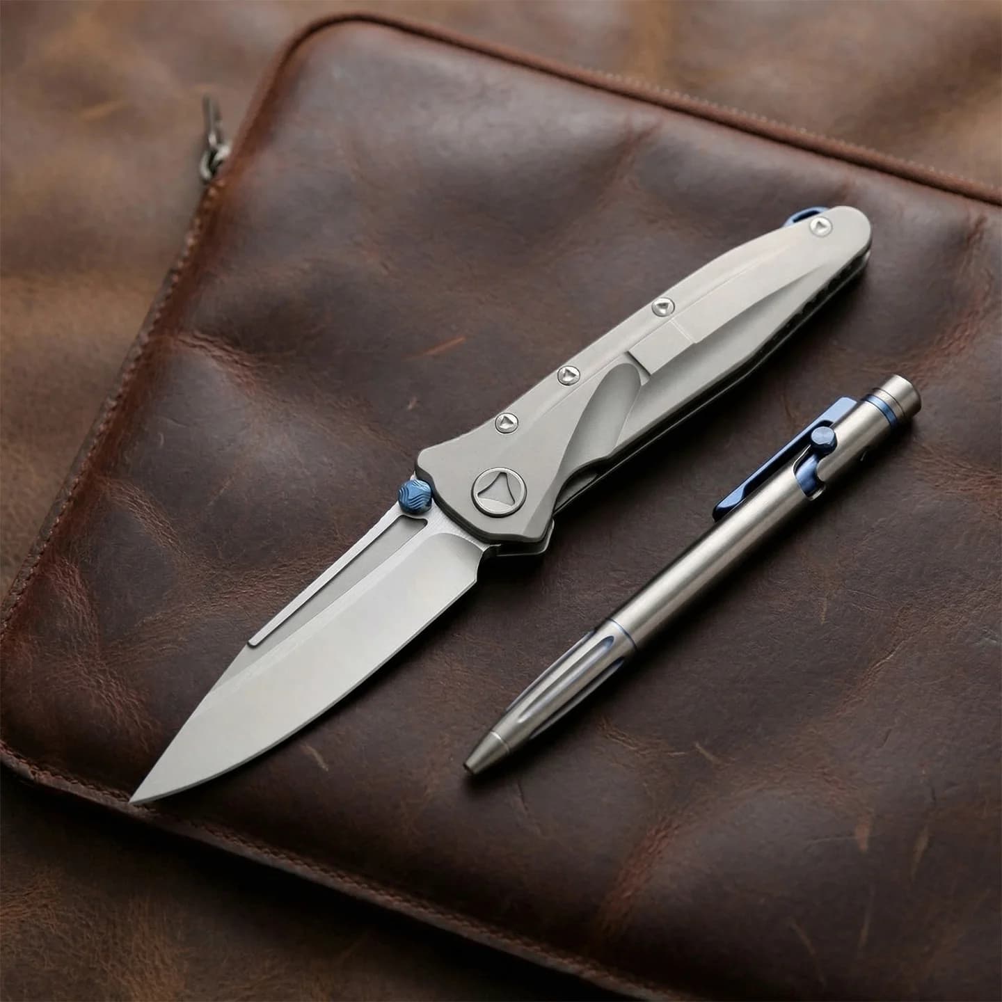 Delta - Compact High-Strength Folding Knife, EDC Personalized Knife, Titanium Alloy Handle, Home Use Fruit Cutting Knife