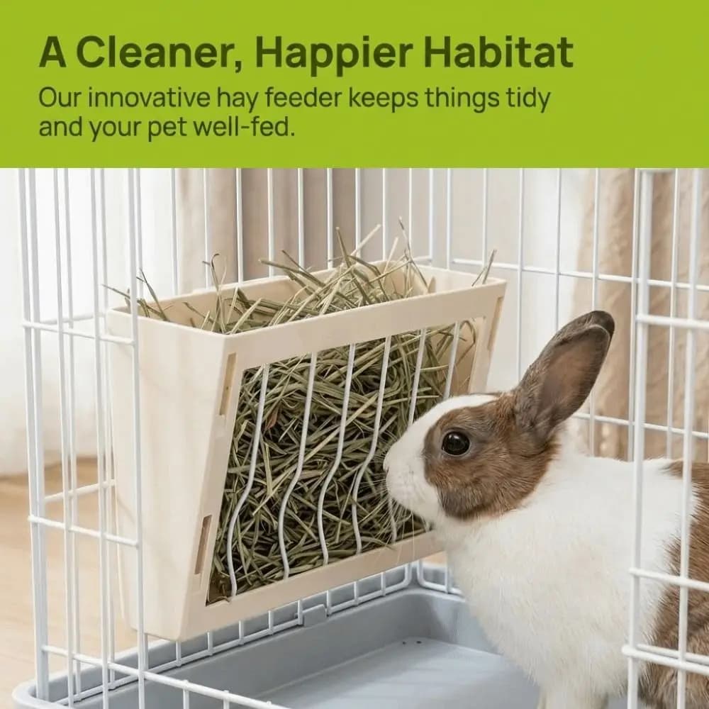 Large Capacity Rabbit Hay Feeder Rack