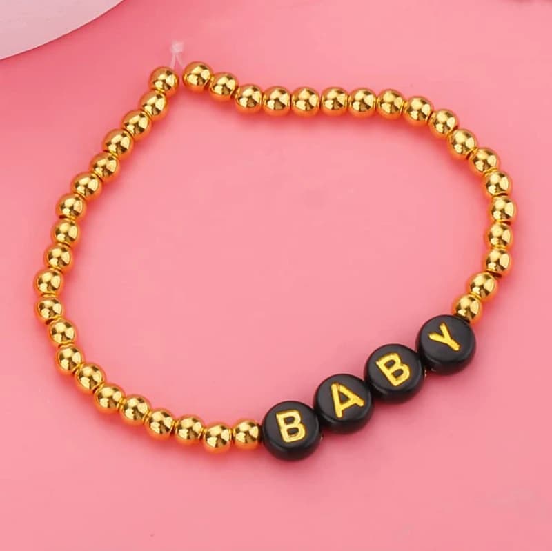 Jewelry Making Kit With Golden and Alphabet Beads