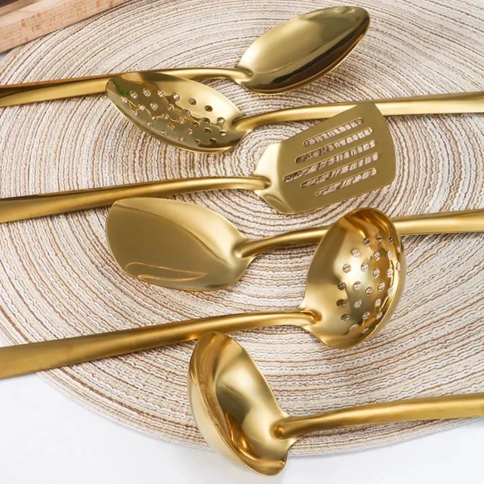 Stainless Steel Kitchen Utensil Set with Soup Spoon