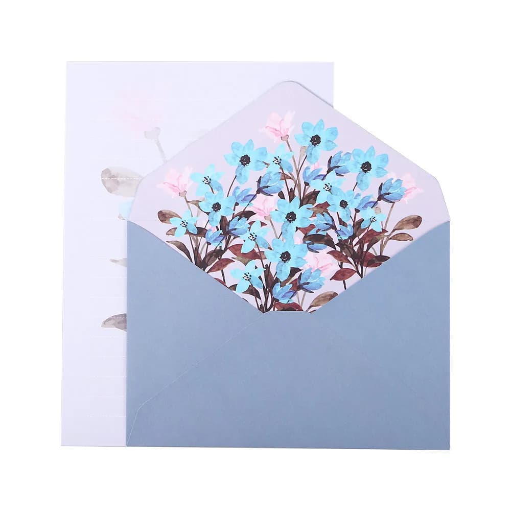 Floral Letter Writing Paper Set with Envelopes