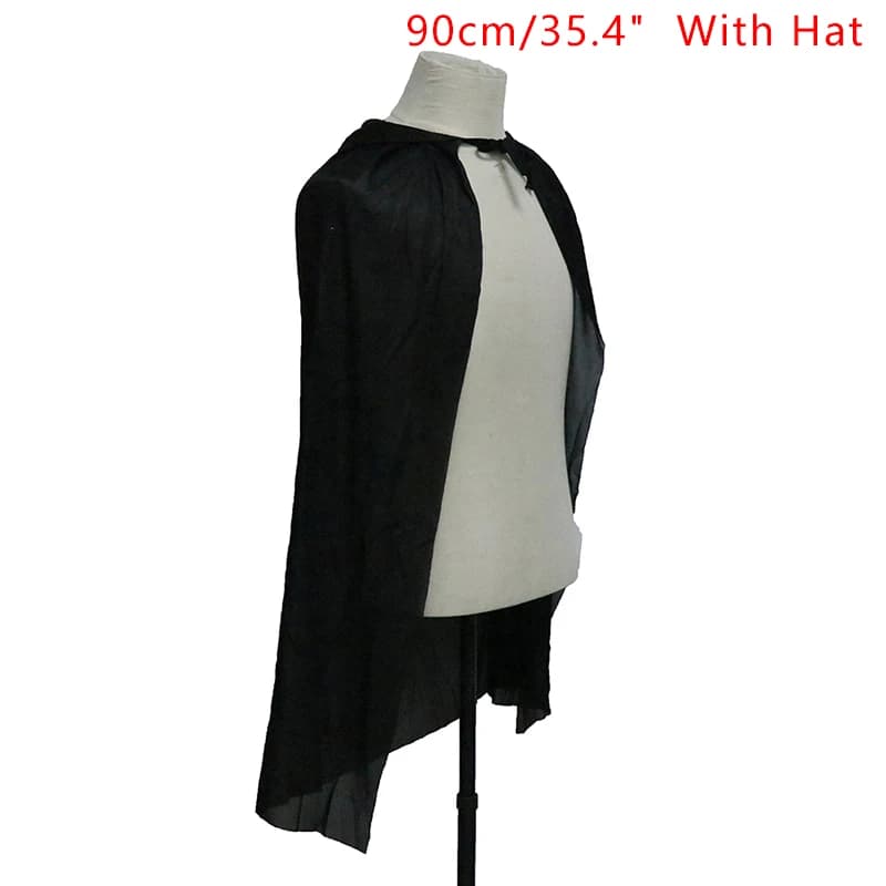 Halloween Costume For Men Woman Kids Female Girl Boy Adult Death Scary Devil Role Red Black Witch Vampire Long Cape Cloak Hooded