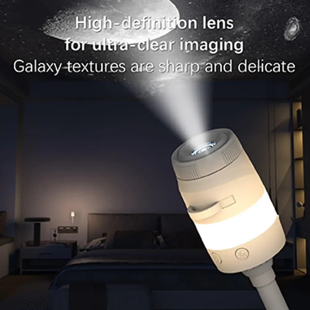 Mini Galaxy Projector Light USB LED Starry Sky Night Lamp Aurora Nebula Projection 360° Rotate Adjustable For Party Room Decor
