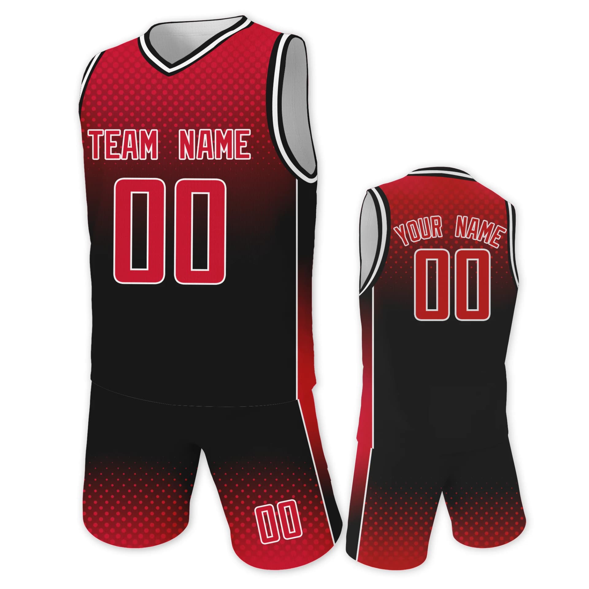 Custom Kids Basketball Jersey and Shorts Kit