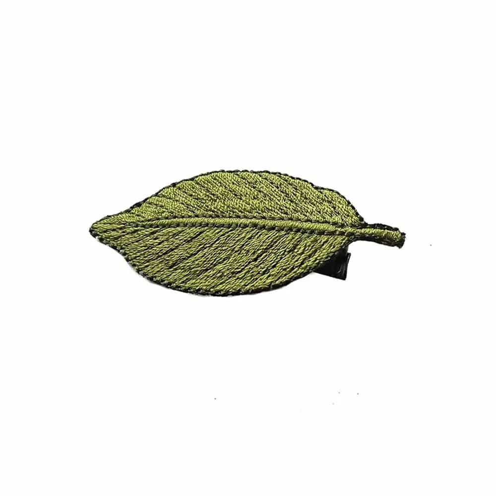 Knitted Leaf Hair Clip Barrette