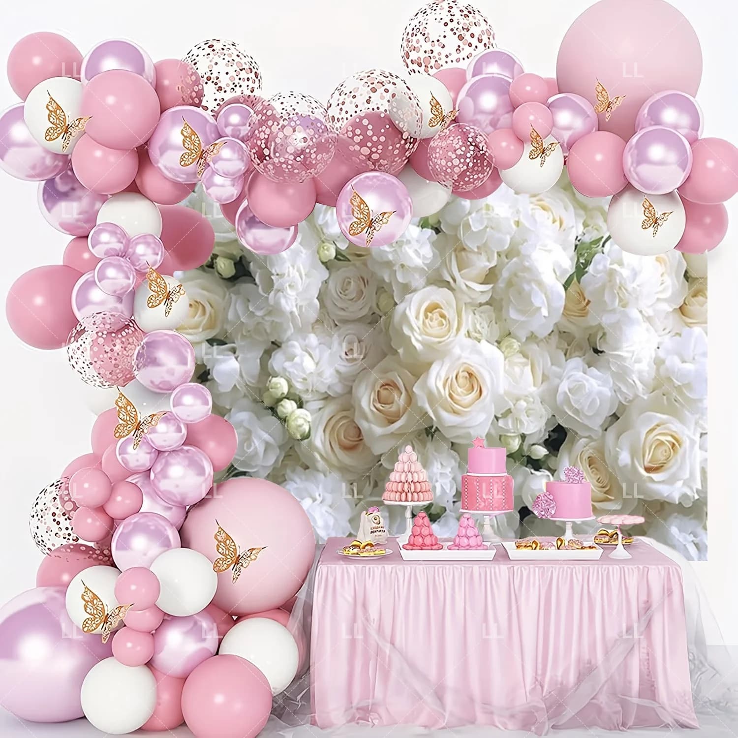 Wedding Flower Photo Backdrop