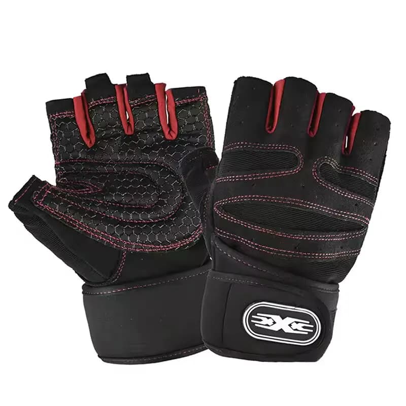 Half Finger Workout Gloves with Wrist Wrap
