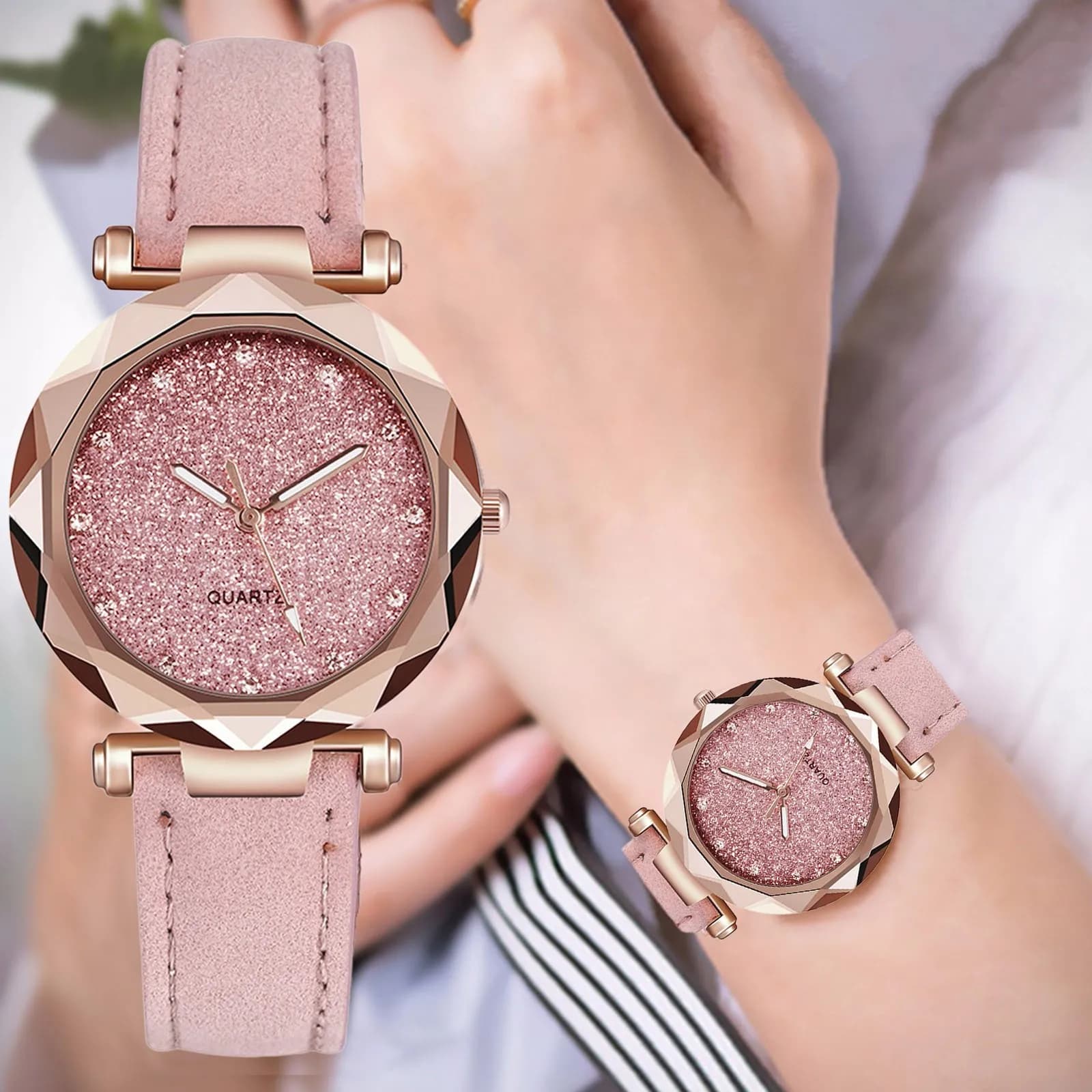 Women'S Watches For Small Wrists Women Belt Scale Dotted Little Watch Watch Frosted Point With Roman Women Relojes Para Mujer