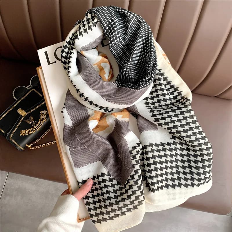 Lightweight Cotton Linen Long Scarf Wrap