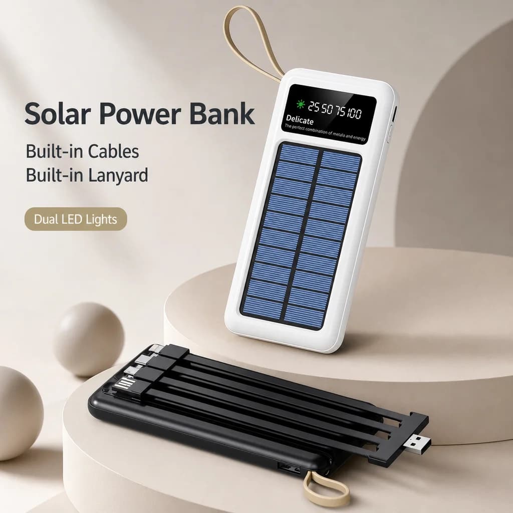 Solar Power Bank 20000mAh Dual USB