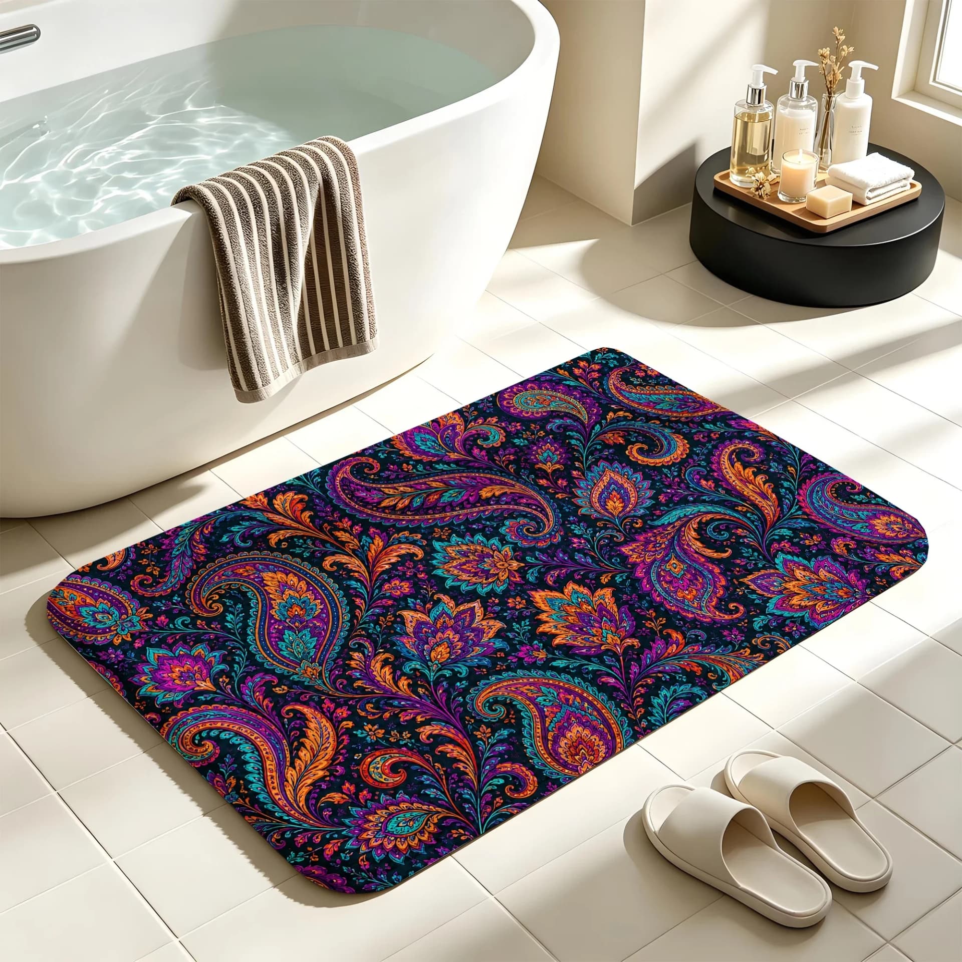 Bohemian Anti-Slip Bath Mat