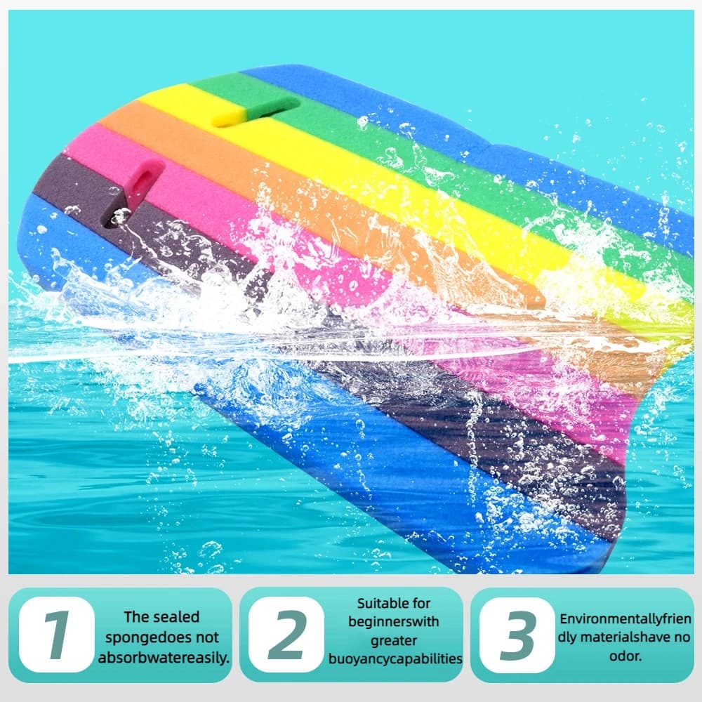 Rainbow Foam Kickboard with Handholds