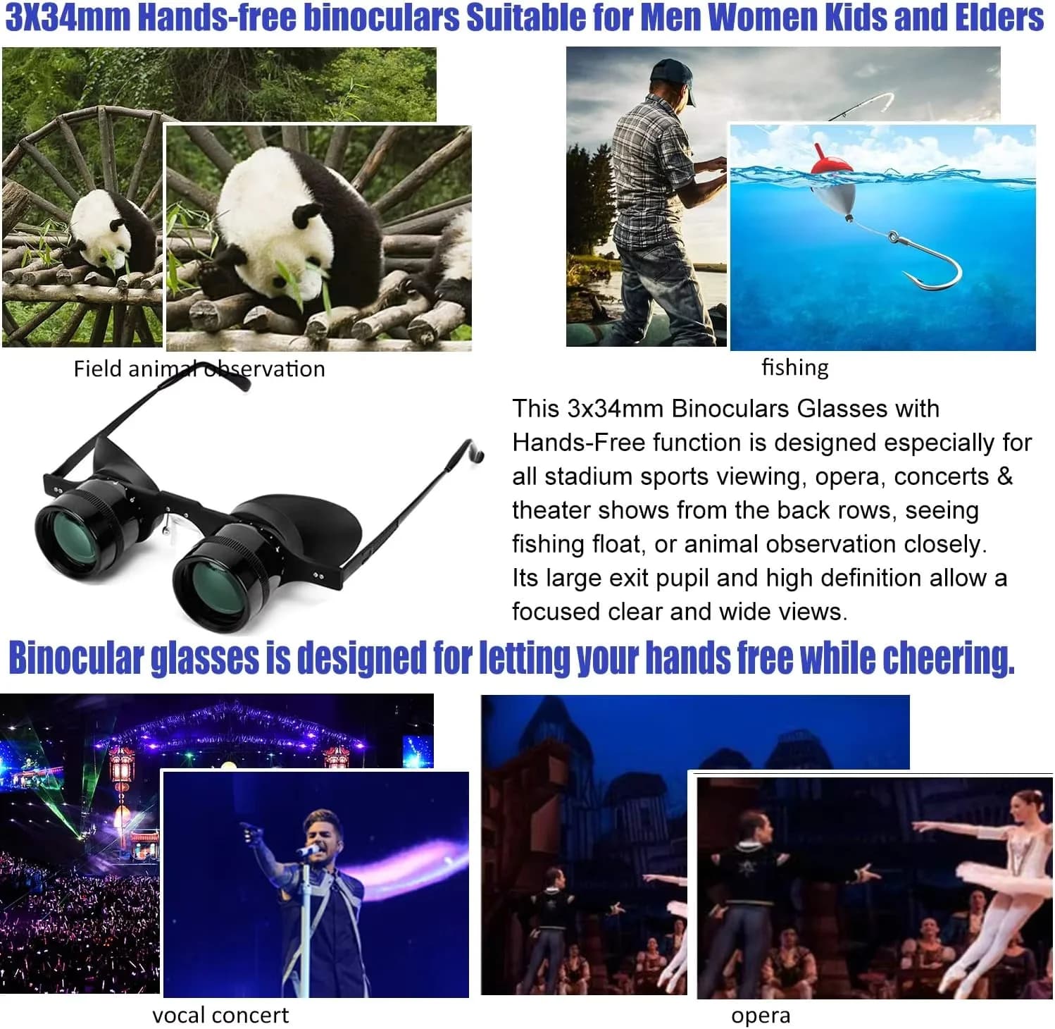 Fishing Binoculars HD Portable Telescope