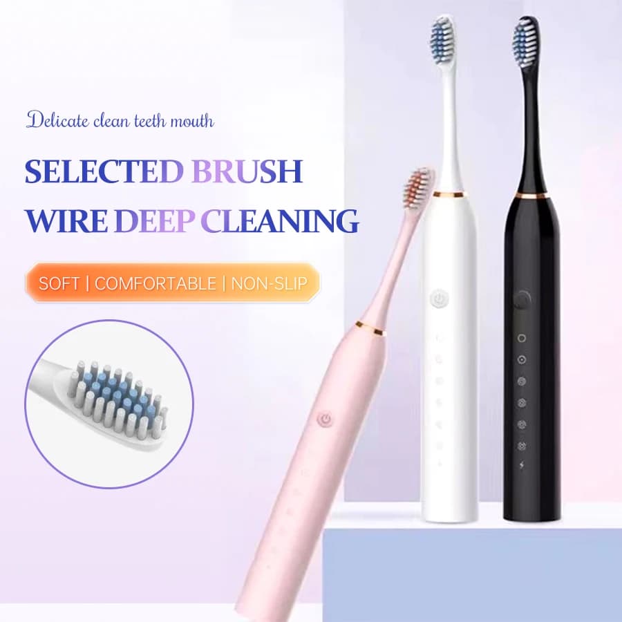 Electric Ultrasonic Toothbrush Six Speed USB Charging