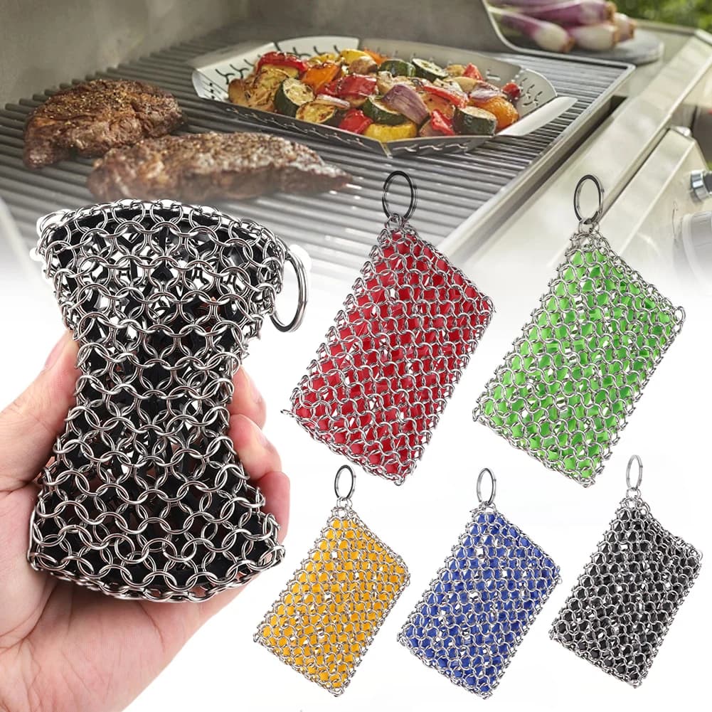 Cast Iron Chainmail Scrubber