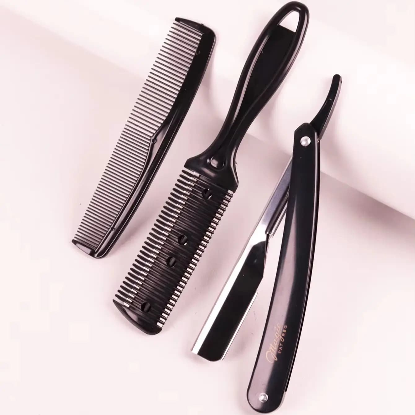 Hair styling tool set - shaver, comb with shaver, double-sided hair comb, styling tools, special for real hair wigs
