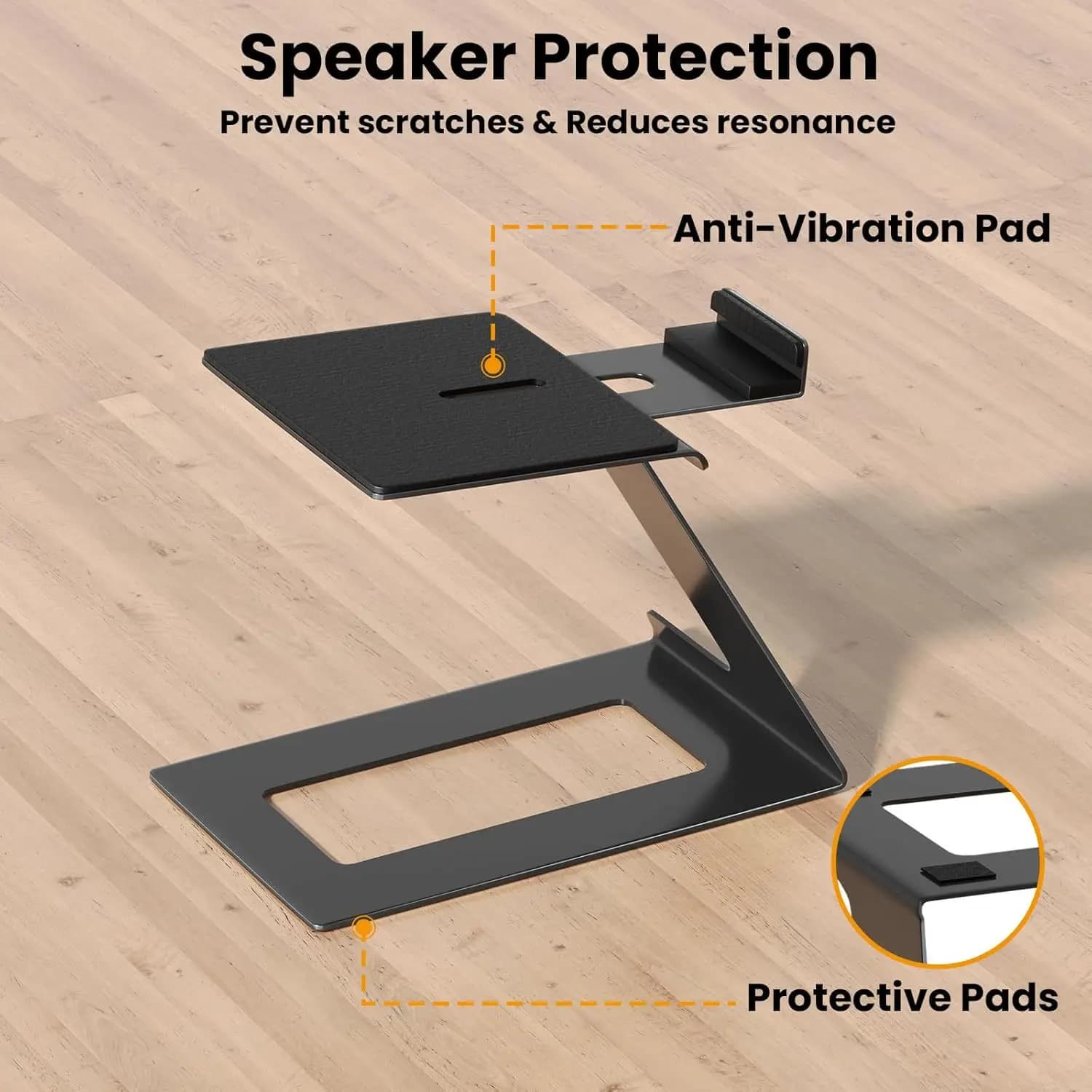 Tilting Desktop Speaker Stands With Vibration Pads