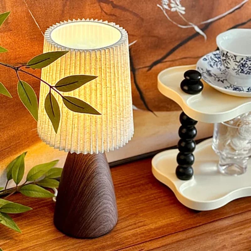 Retro LED Ceramic Table Lamp with USB Charging