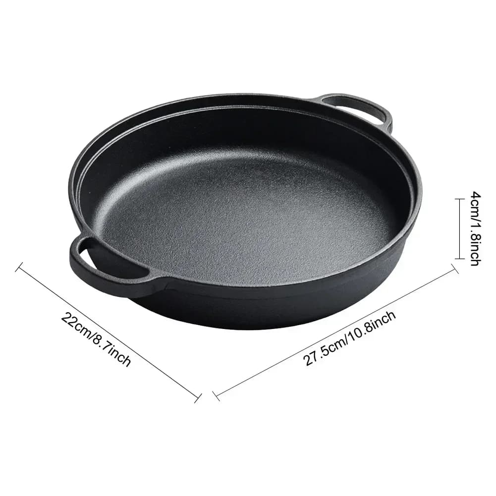 Cast Iron Skillet with Double Handles