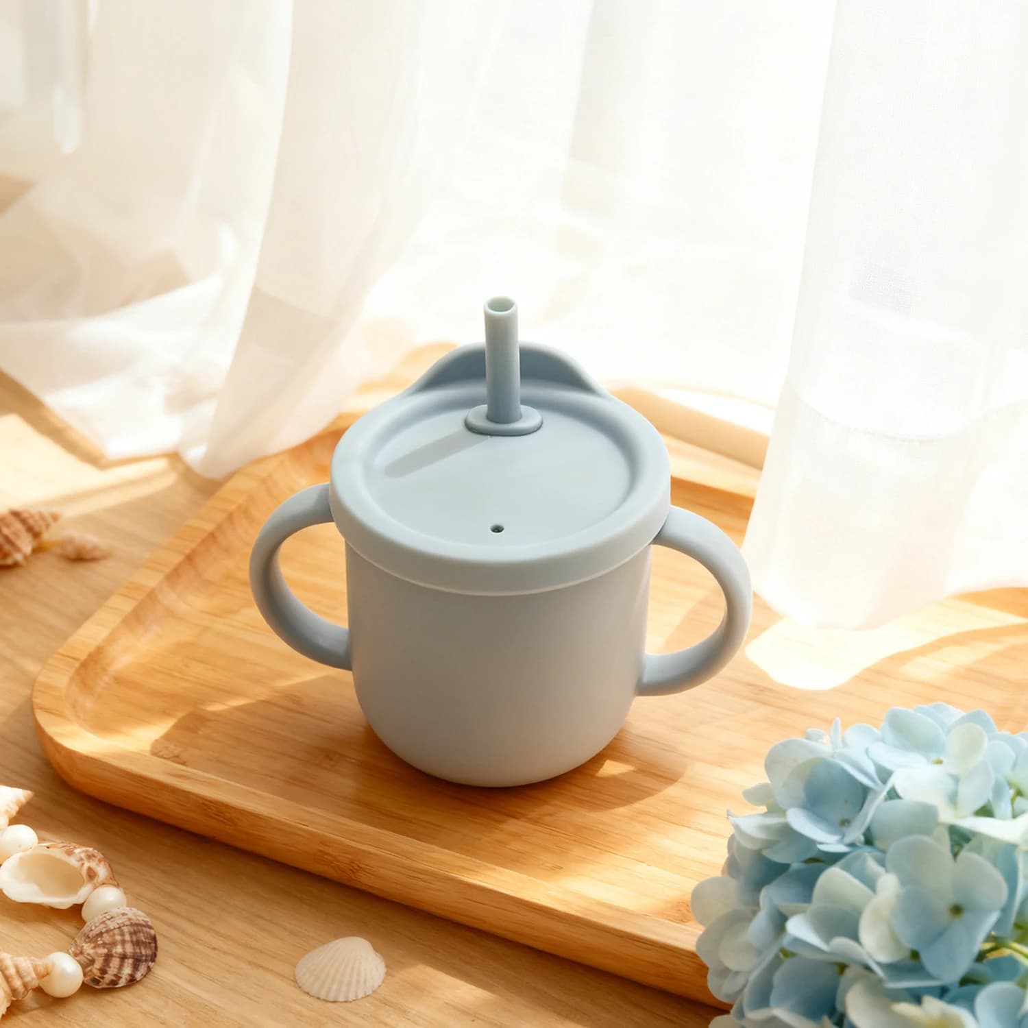Silicone Sippy Cup with Straw