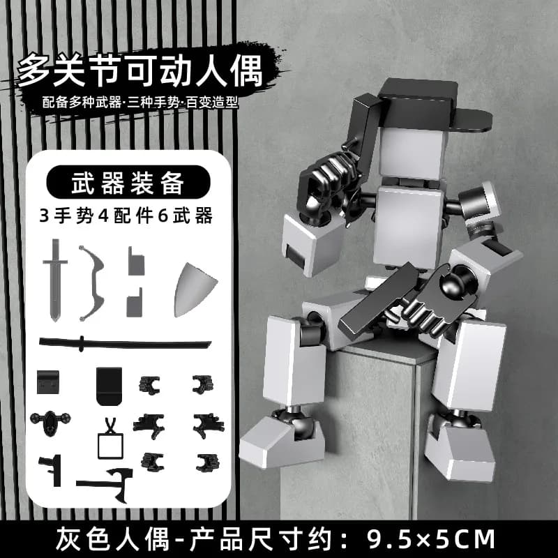 13-Piece Robot Action Figure Set with Accessories