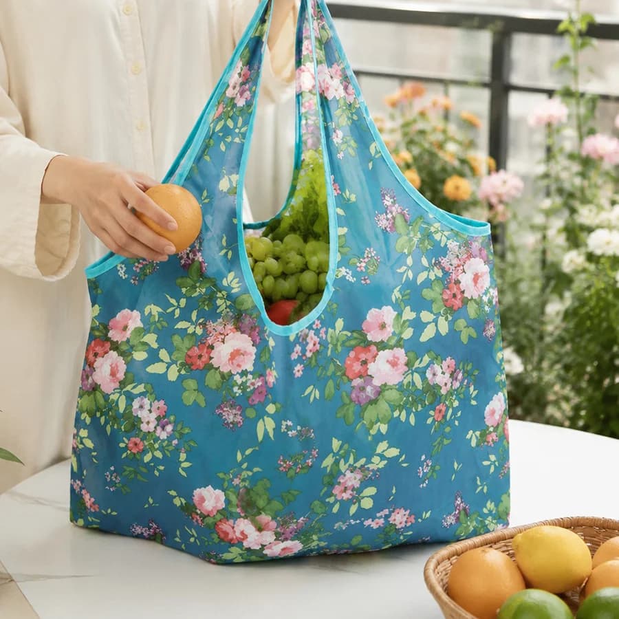 Reusable Shopping Tote Bags Set of 5