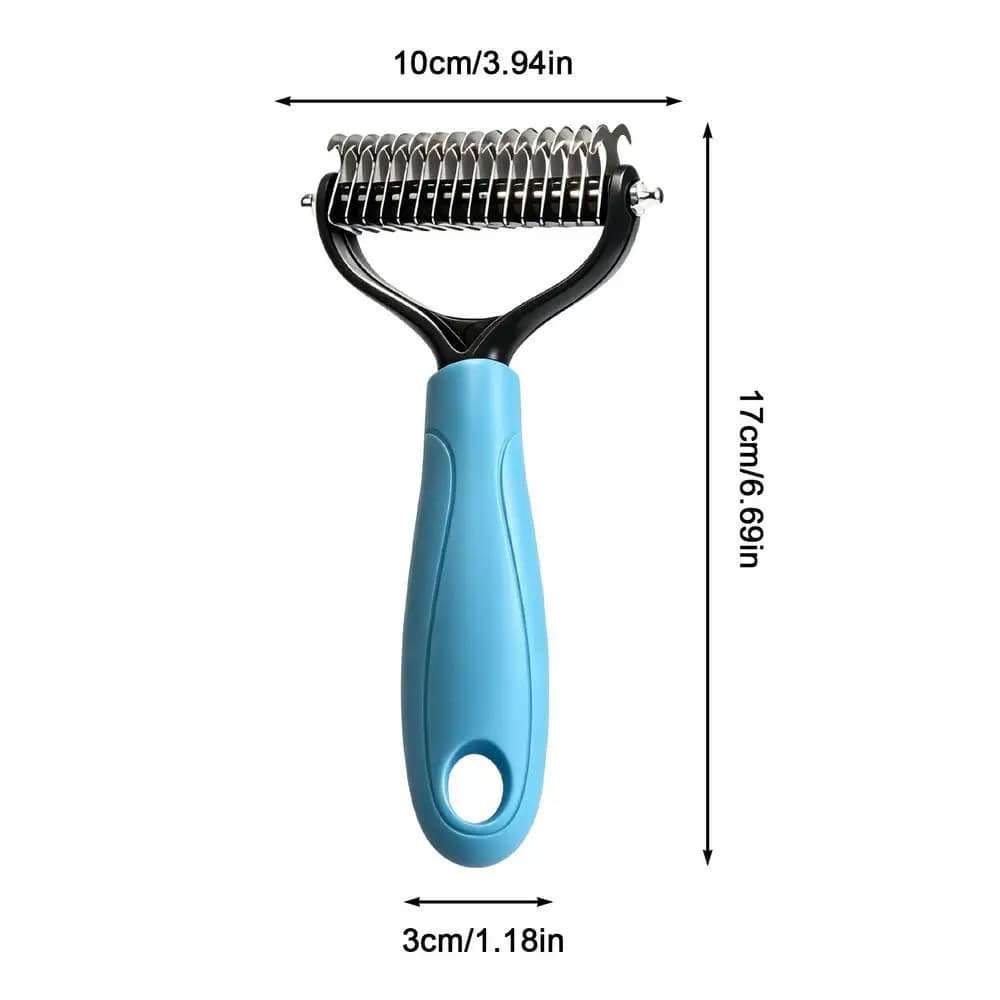 Double Sided Dog Undercoat Rake Brush