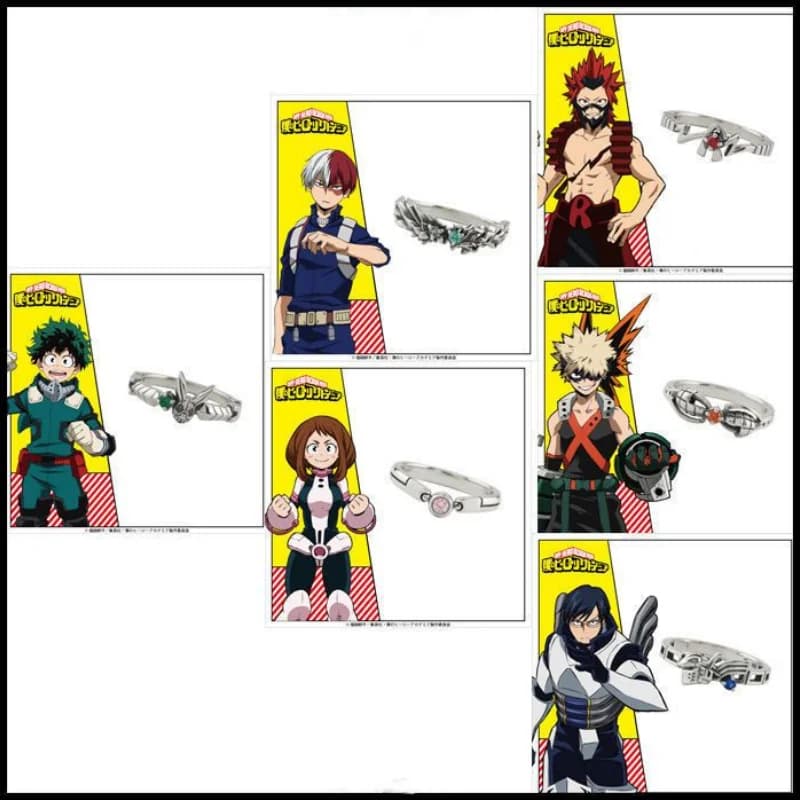 2026 My Hero Academia Bakugou Katsuki Kirishima Eijiro Shoto Todoroki Ring Cartoon Fashion Accessories Anime Peripherals Gifts