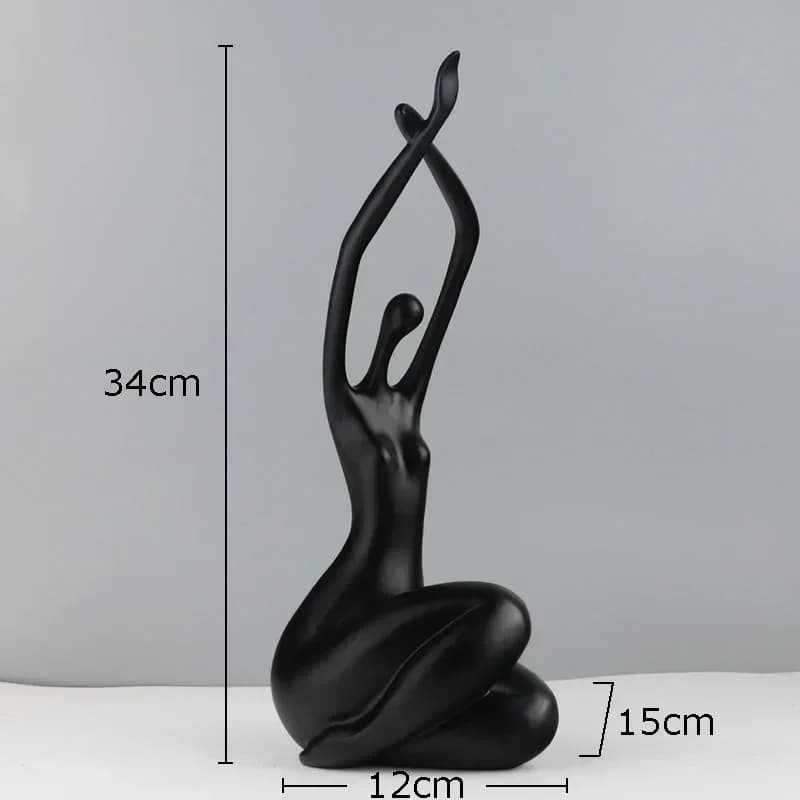Yoga Figures Statue Abstract Artwork Ornaments Desk Decoration Minimalist Yoga Character Resin Sculpture Modern Home Decor