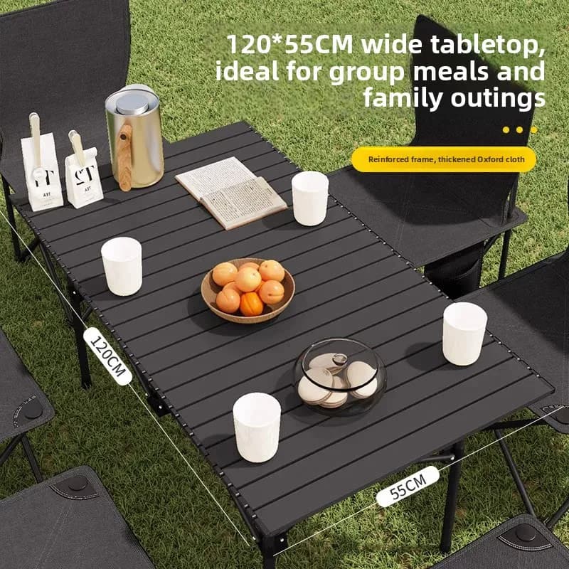 Foldable Outdoor Picnic Table with Chairs