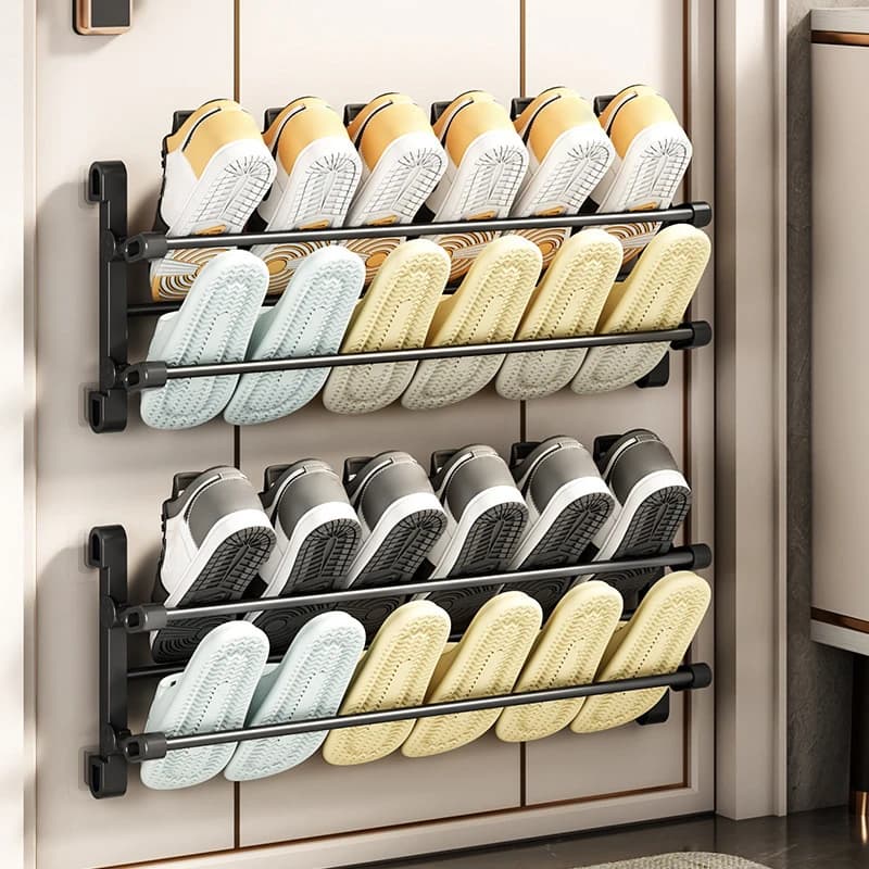 No-Drill Wall Shoe Storage Rack