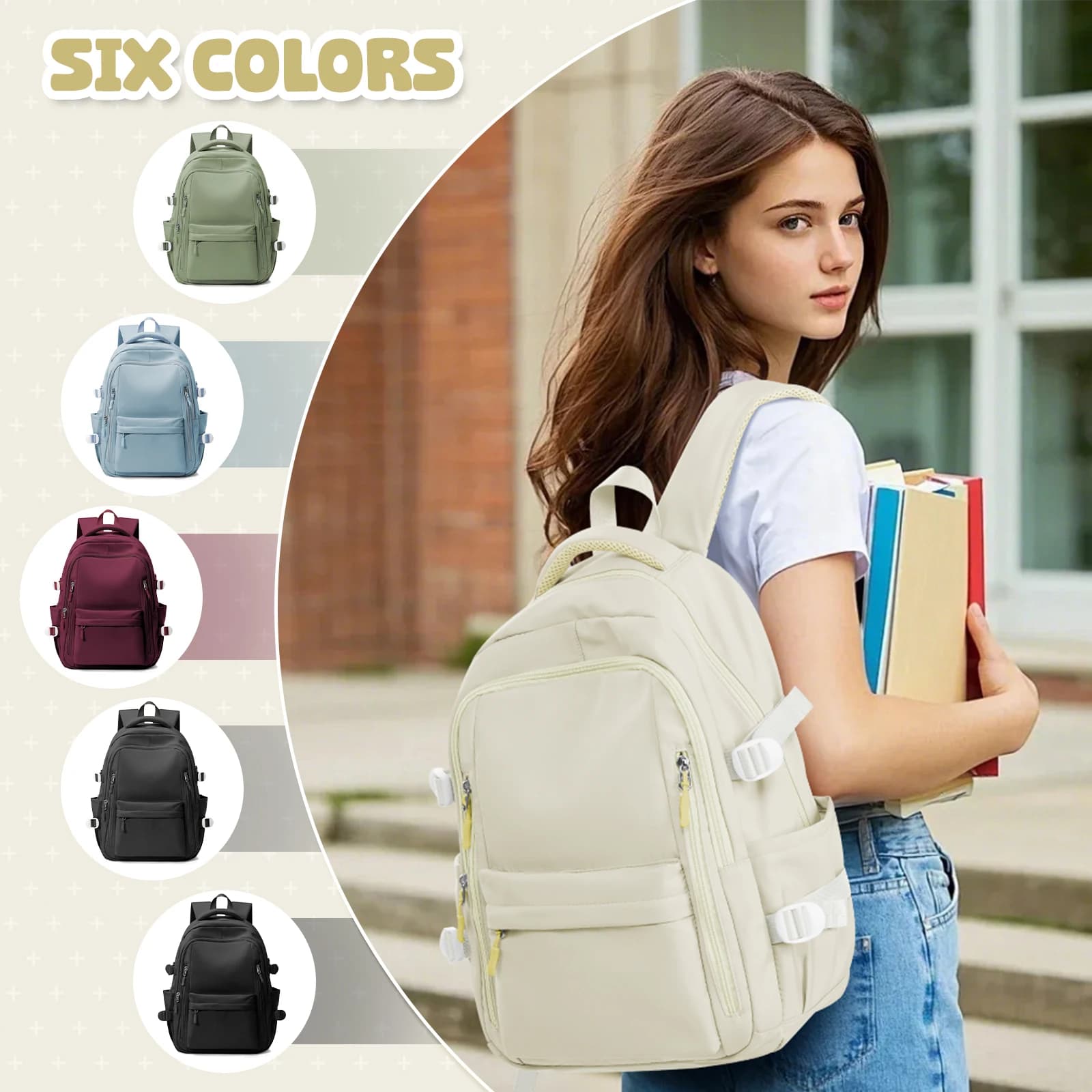 High Capacity Water Resistant School Daypack