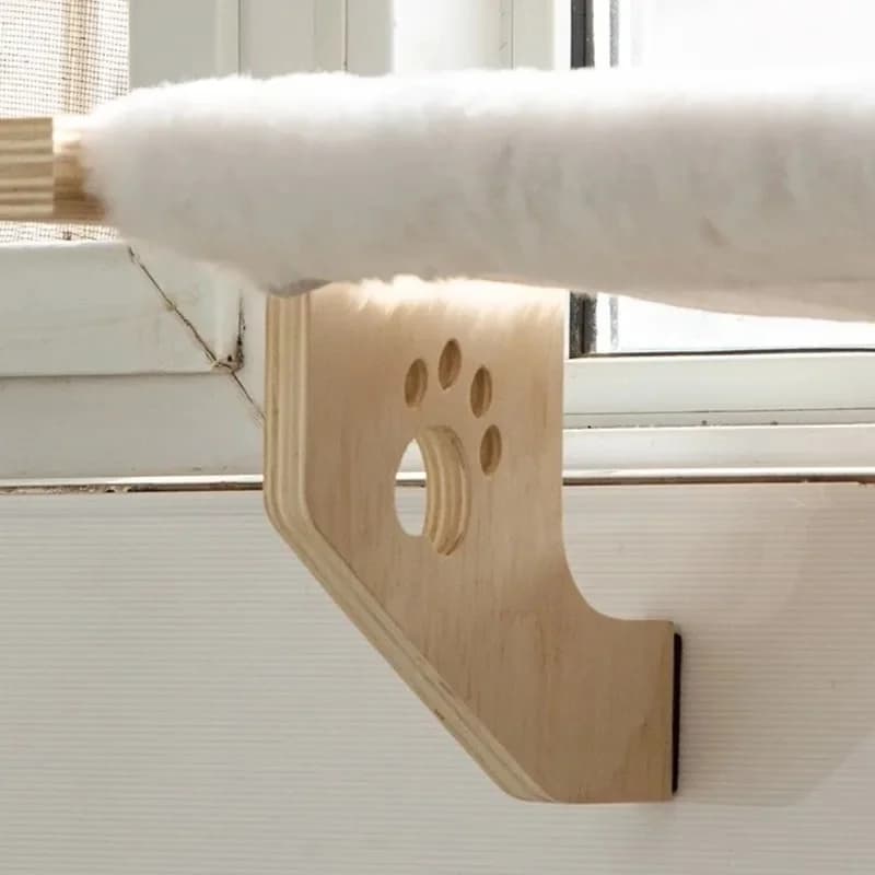 Cat Window Hammock with Wooden Frame