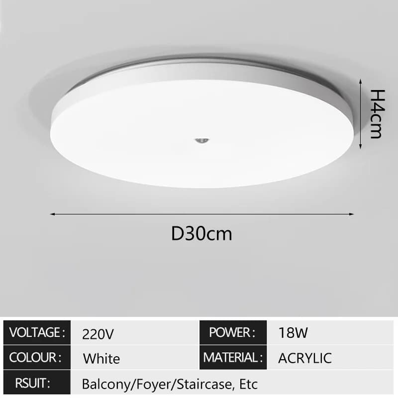 LED Ceiling Light with Motion Sensor Human Infrared Sensing Light Staircase Garage Corridor Warehouse Indoor Lighting Fixtures