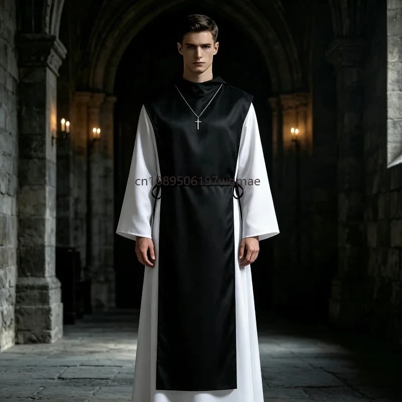 Men's Medieval Priest Cosplay Robe