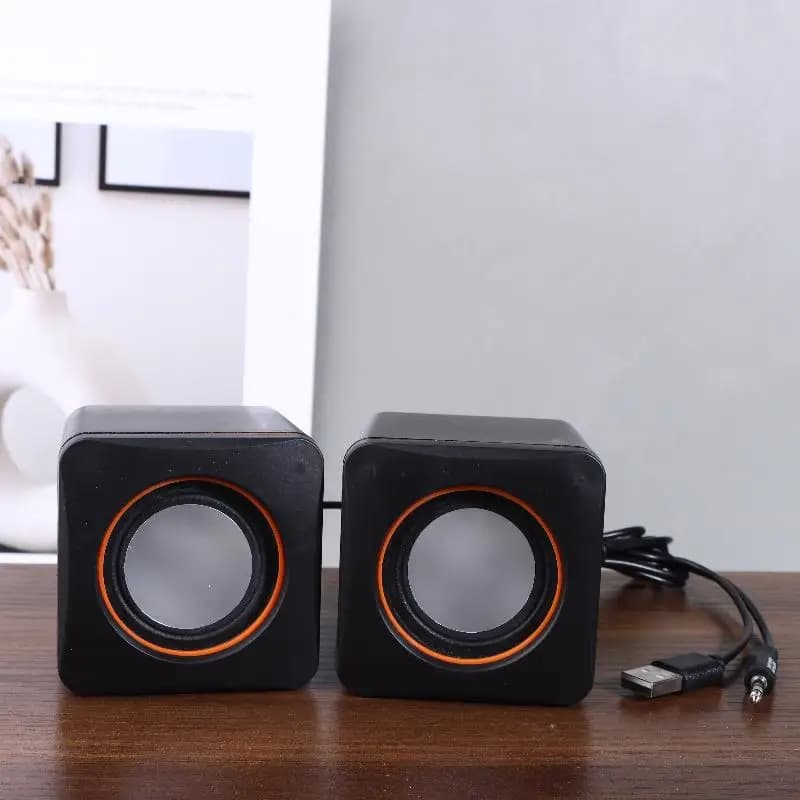USB Stereo Speakers with Microphone and LED Light