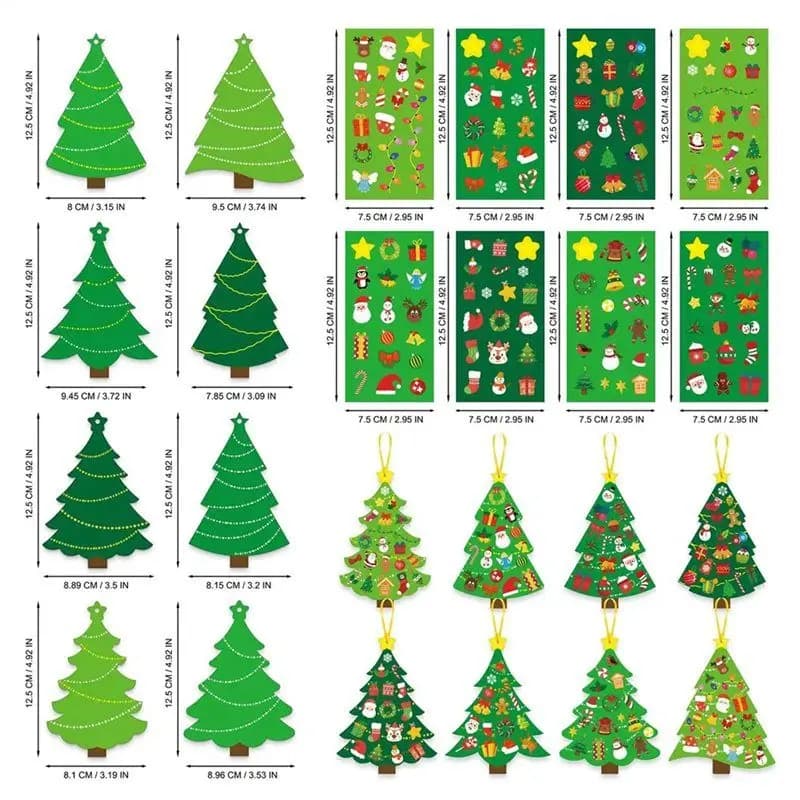 -November Kids For Room Wall Christmas Tree Stickers Interactive Ornaments Toddler Classroom Apartment Interior