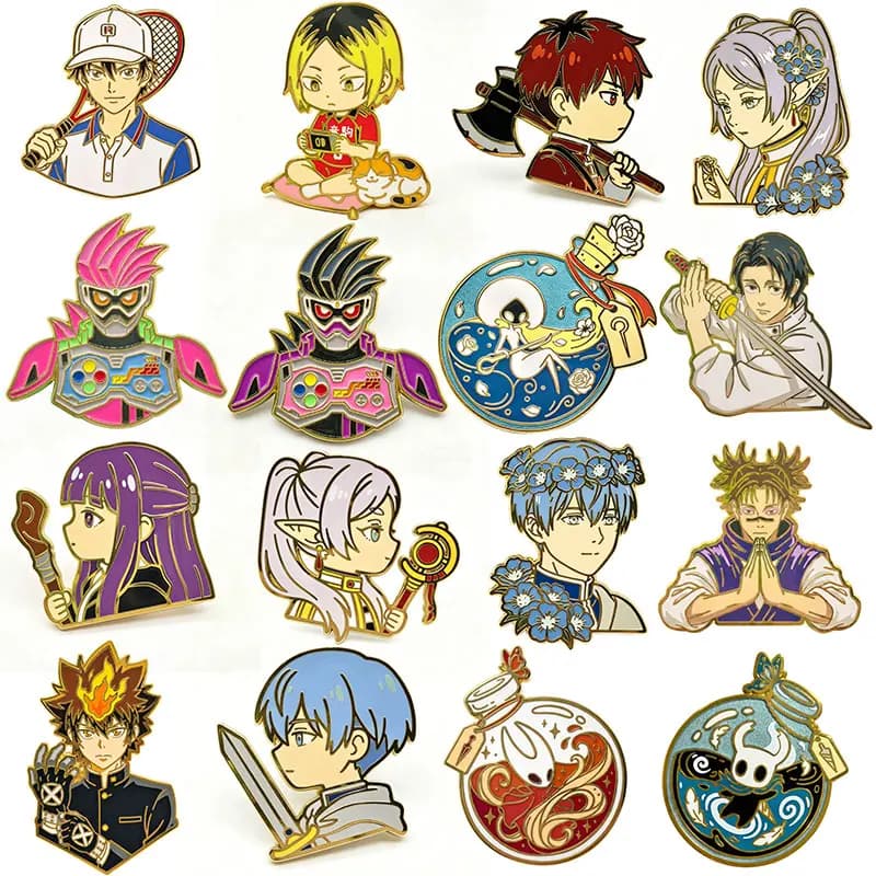 Classic Anime Games Enamel Pins Kawaii Cartoon Character Brooch Clothing Backpack Lapel Badges Fashion Jewelry Accessories Gifts