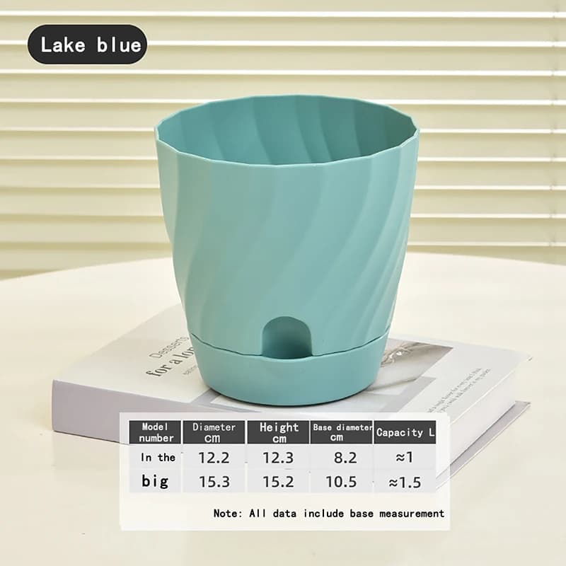Plastic Flower Pot with Pedestal Base