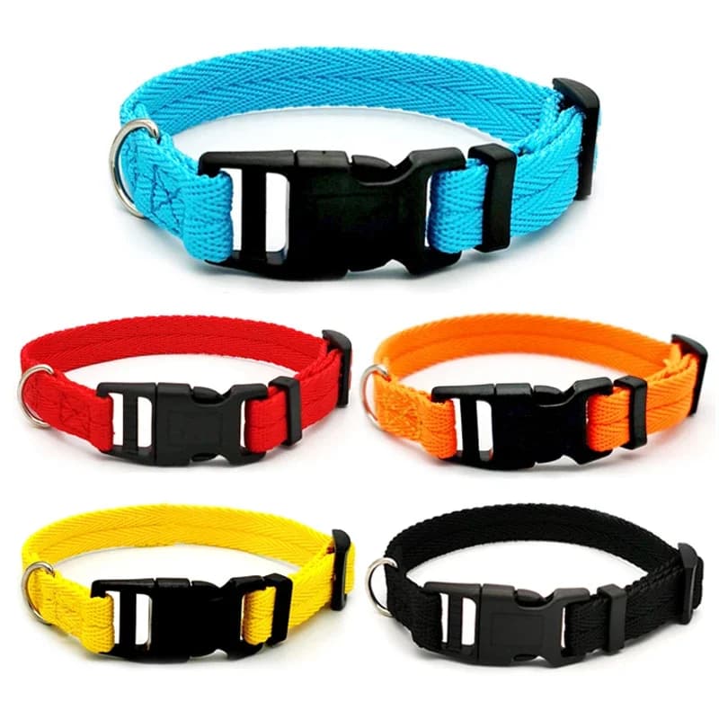 Solid Color Dog Collar for Medium & Small Dogs