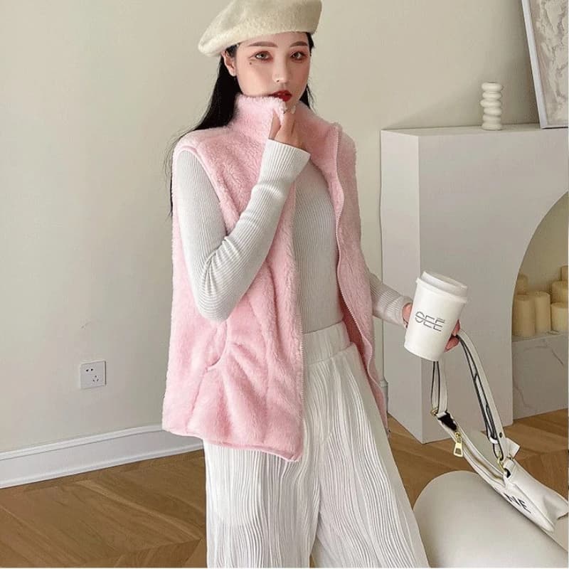 Women's Fleece Vest with Zipper