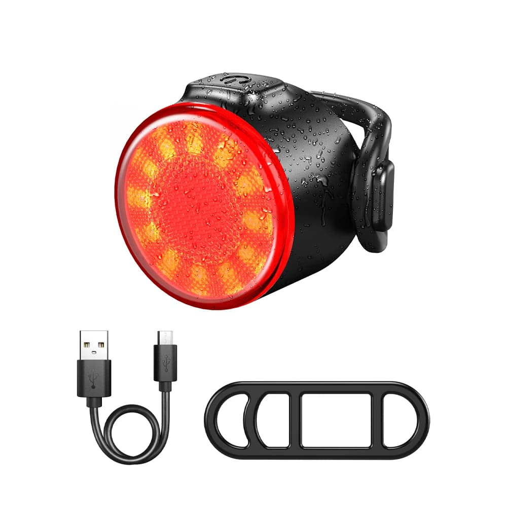 Bike Front Rear Light Set USB Rechargeable