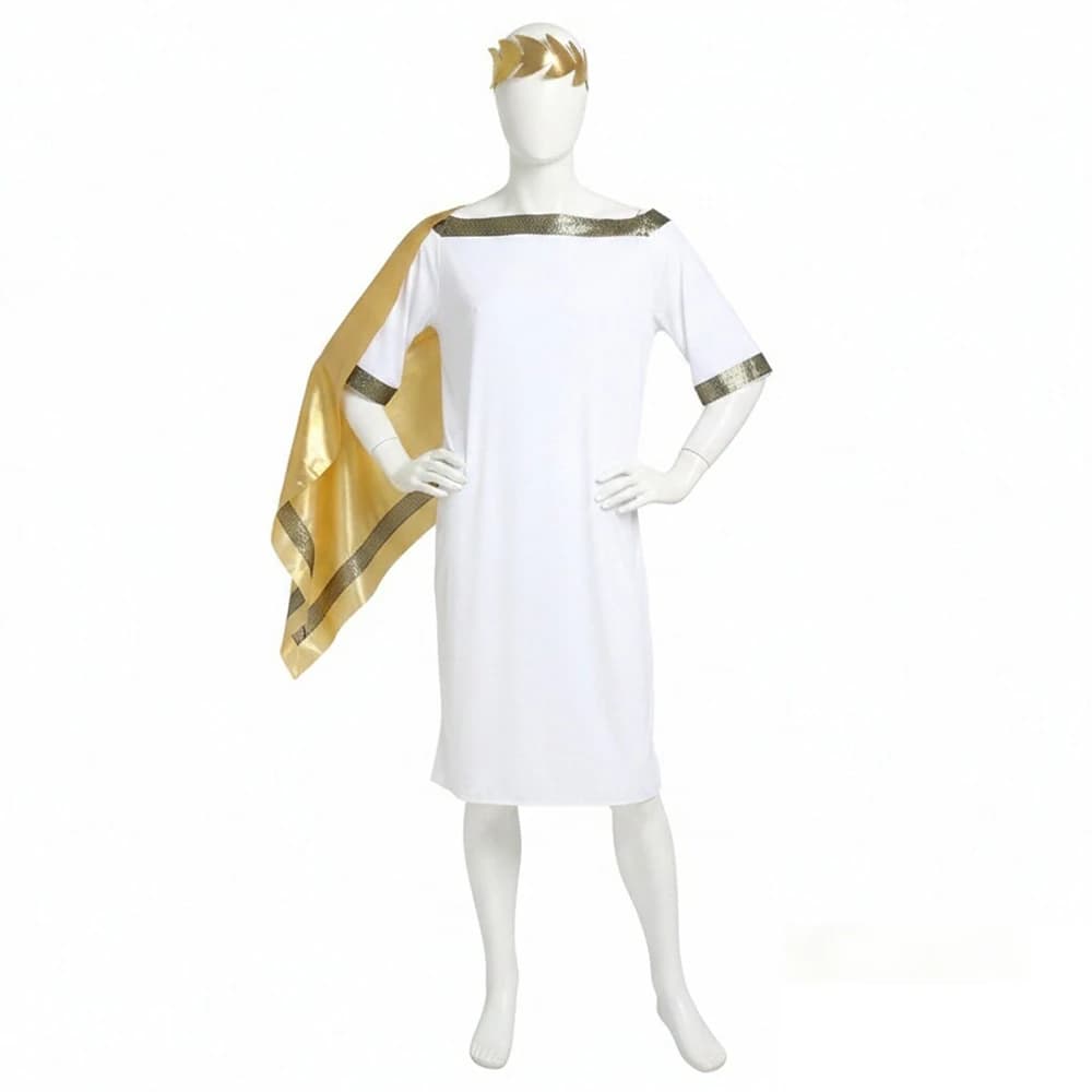 Men's Ancient Greek Roman Off-Shoulder Robe Costume