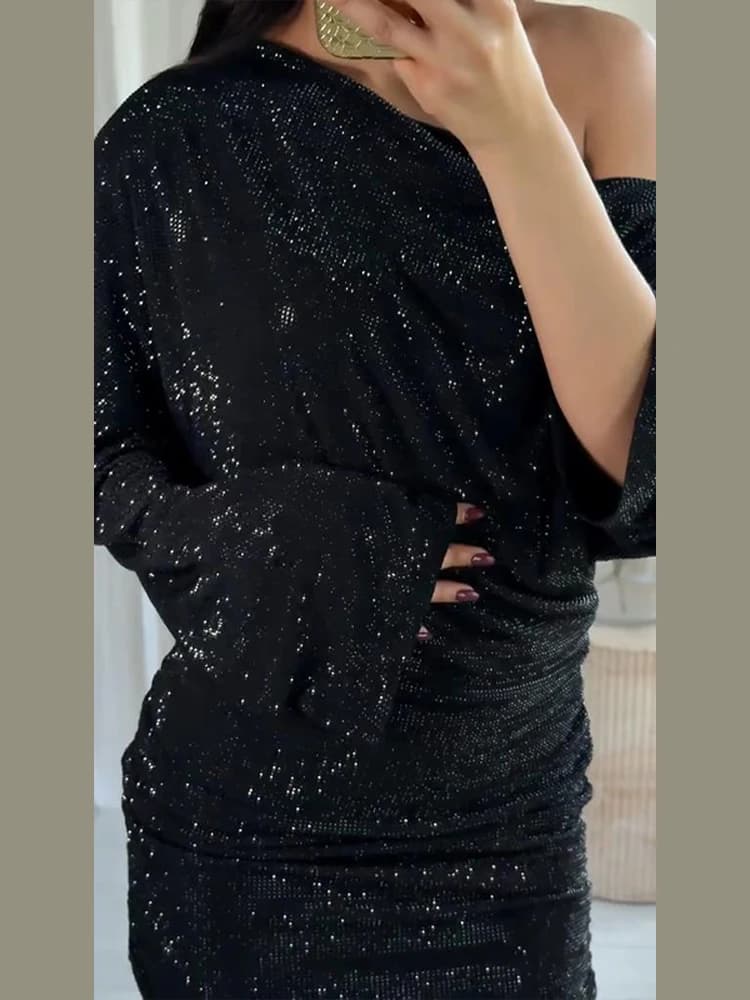 Women's Dresses Elegant Party Dresses Rhinestone Draped Sleeveless Mini Dress Sexy Outerwears Bodycon Formal Gown Woman Clothes