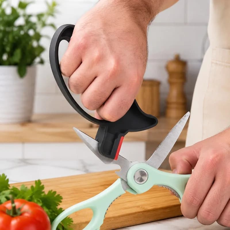 Handheld Scissor Sharpener with Ergonomic Grip