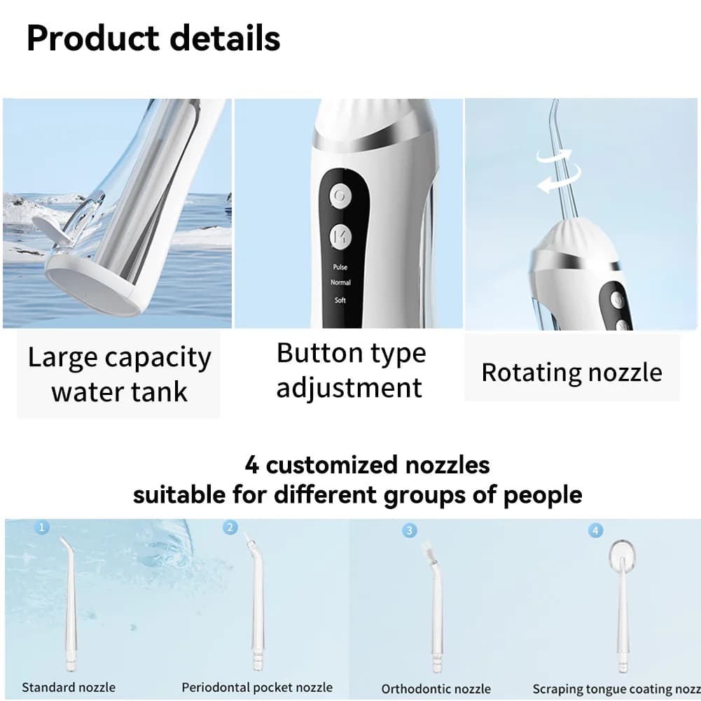 Portable Rechargeable Water Flosser