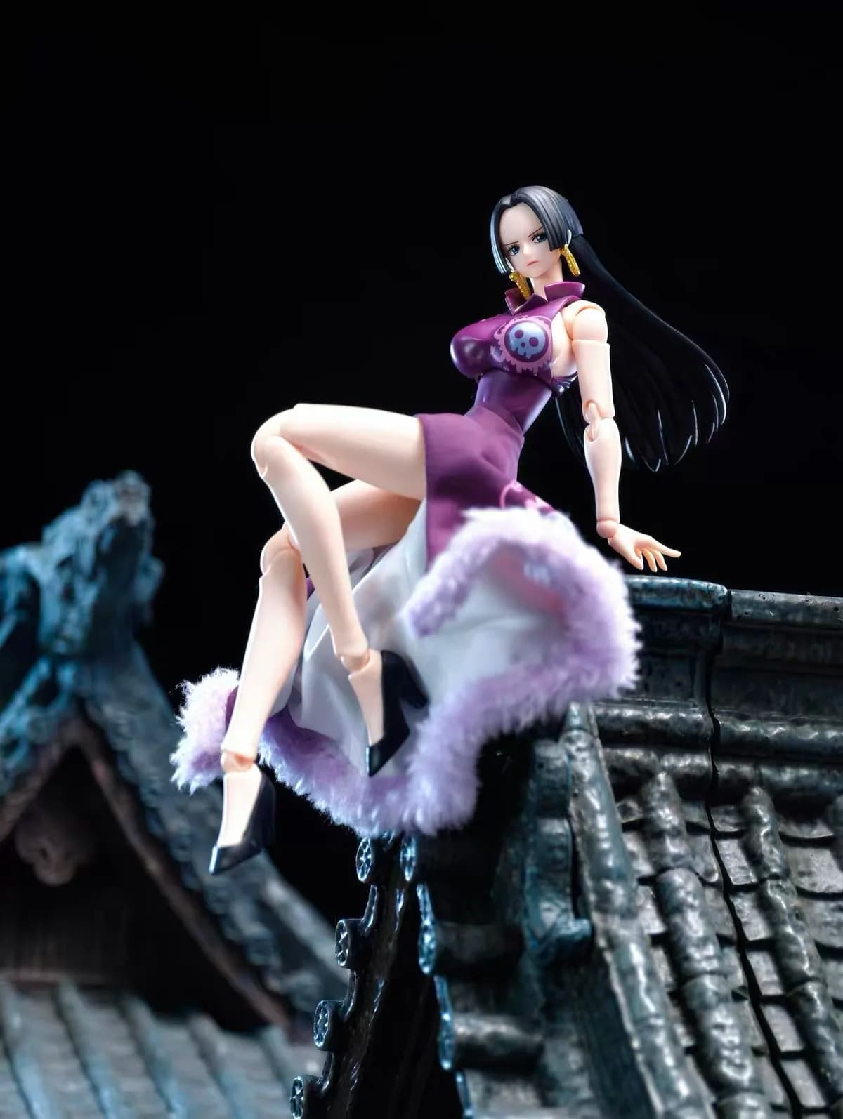 Anime ONE PIECE SHF Boa Hancock Cloak Cloth Skirt Action Figur Accessories Model Toy Decoration Built-In Wire No Figur